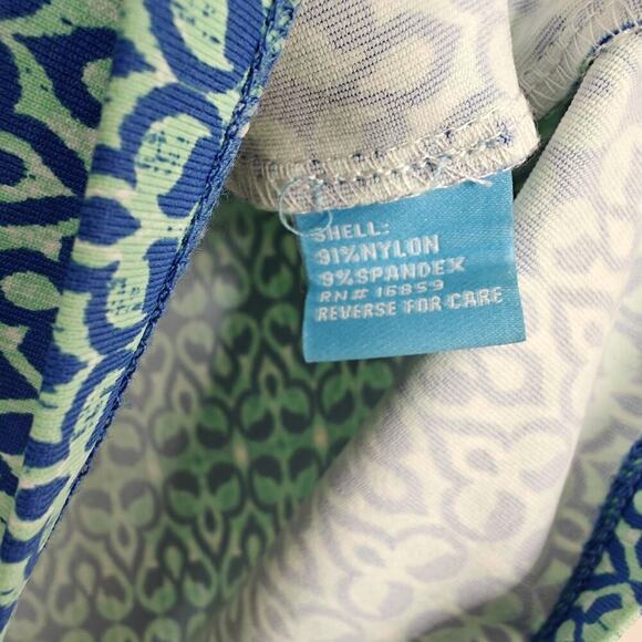 J. McLaughlin Catalina Cloth Off Shoulder Top Size XS Blue Stretch Short Sleeves - Picture 7 of 8